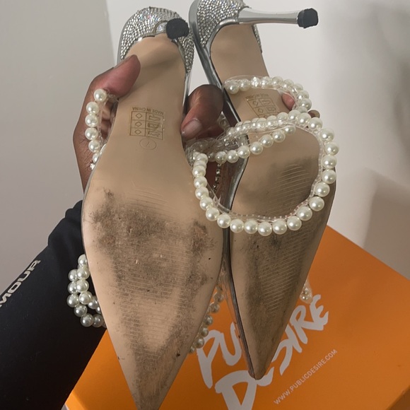 Public Desire Damaged Crystals Missing Size 9 crystal embellished pointed toe - Picture 7 of 12